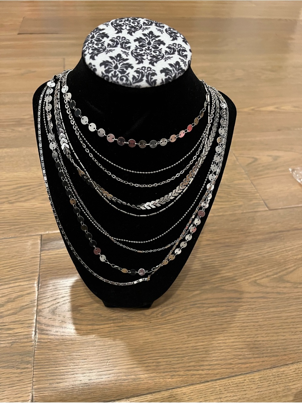 Silver Layered Chain Necklace - Women Accessories
